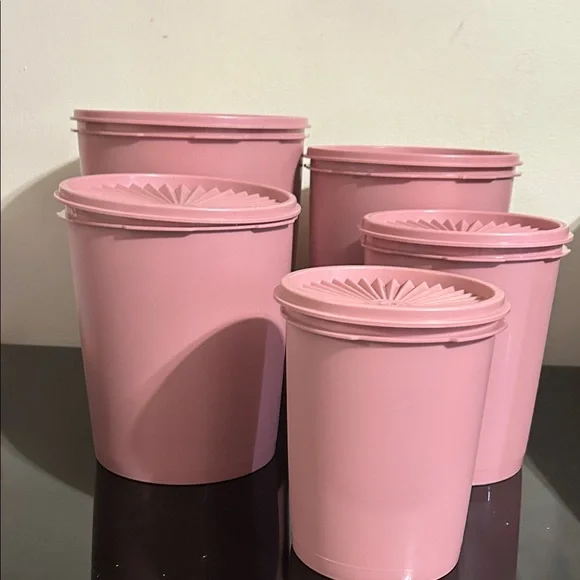 Tupperware Pink Storage Containers